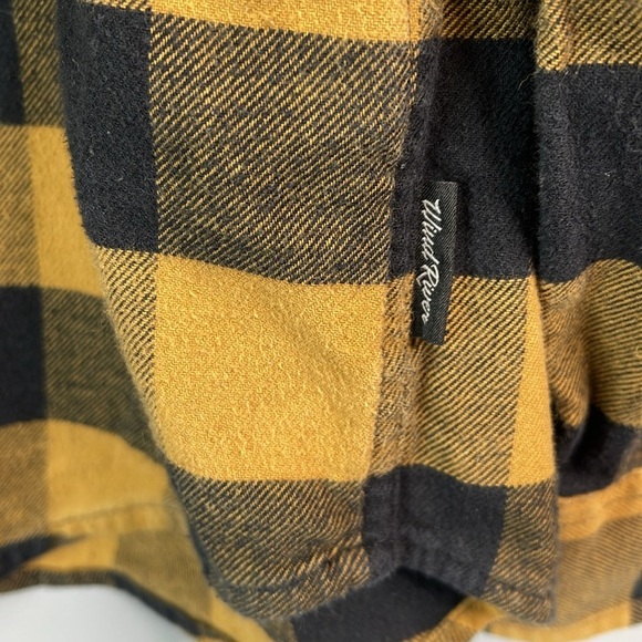 Wind River Mens Buffalo Plaid Shirt Yellow Black Button Down Long Sleeve Size L - Picture 6 of 14